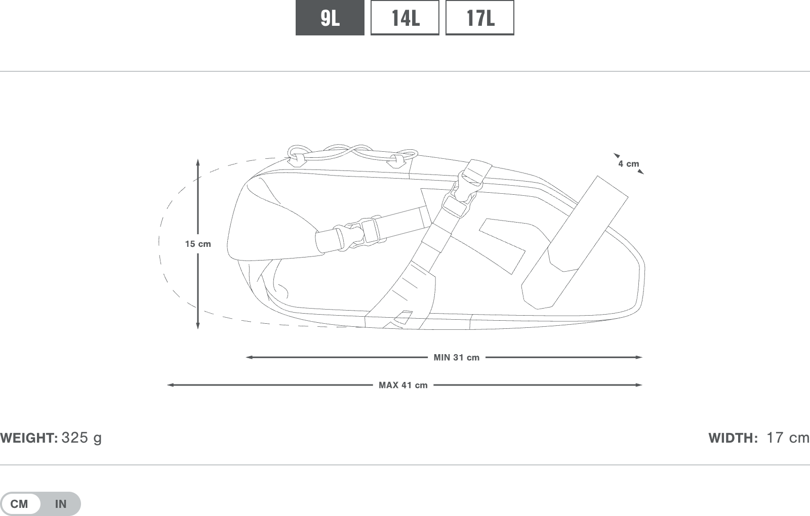 Apidura Expedition satulalaukku 9L