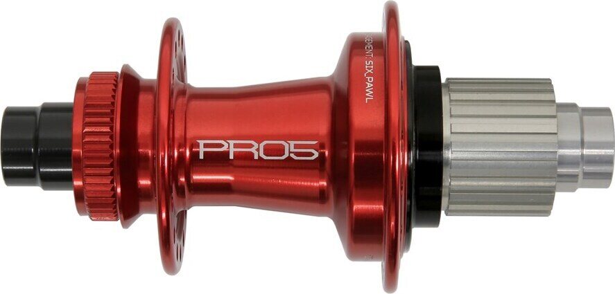 Hope Pro 5, 12x142mm, J-bend, center lock, Shimano HG Punainen