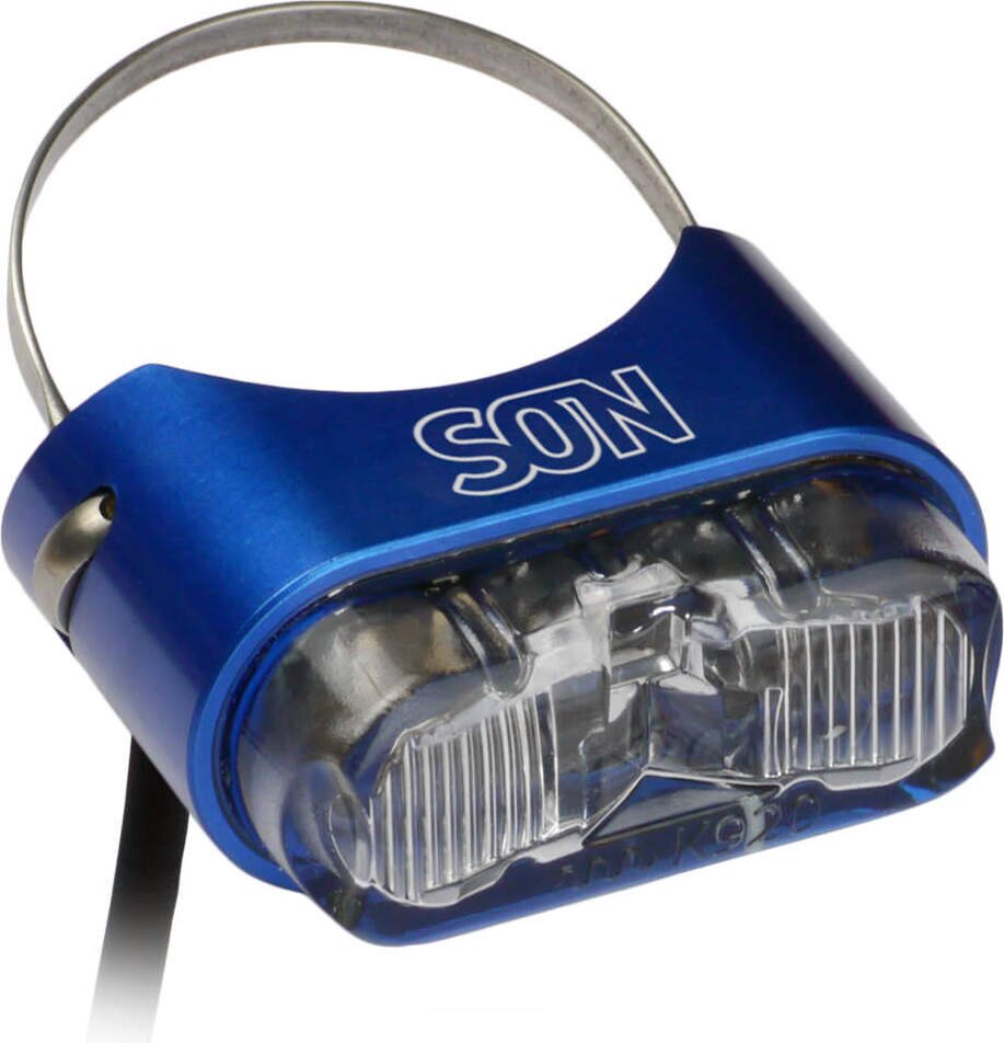 SON Takavalo, satulatolppakiinnityksellä Sininen