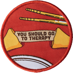 Retro Grade Supply You Should Go to Therapy kangasmerkki